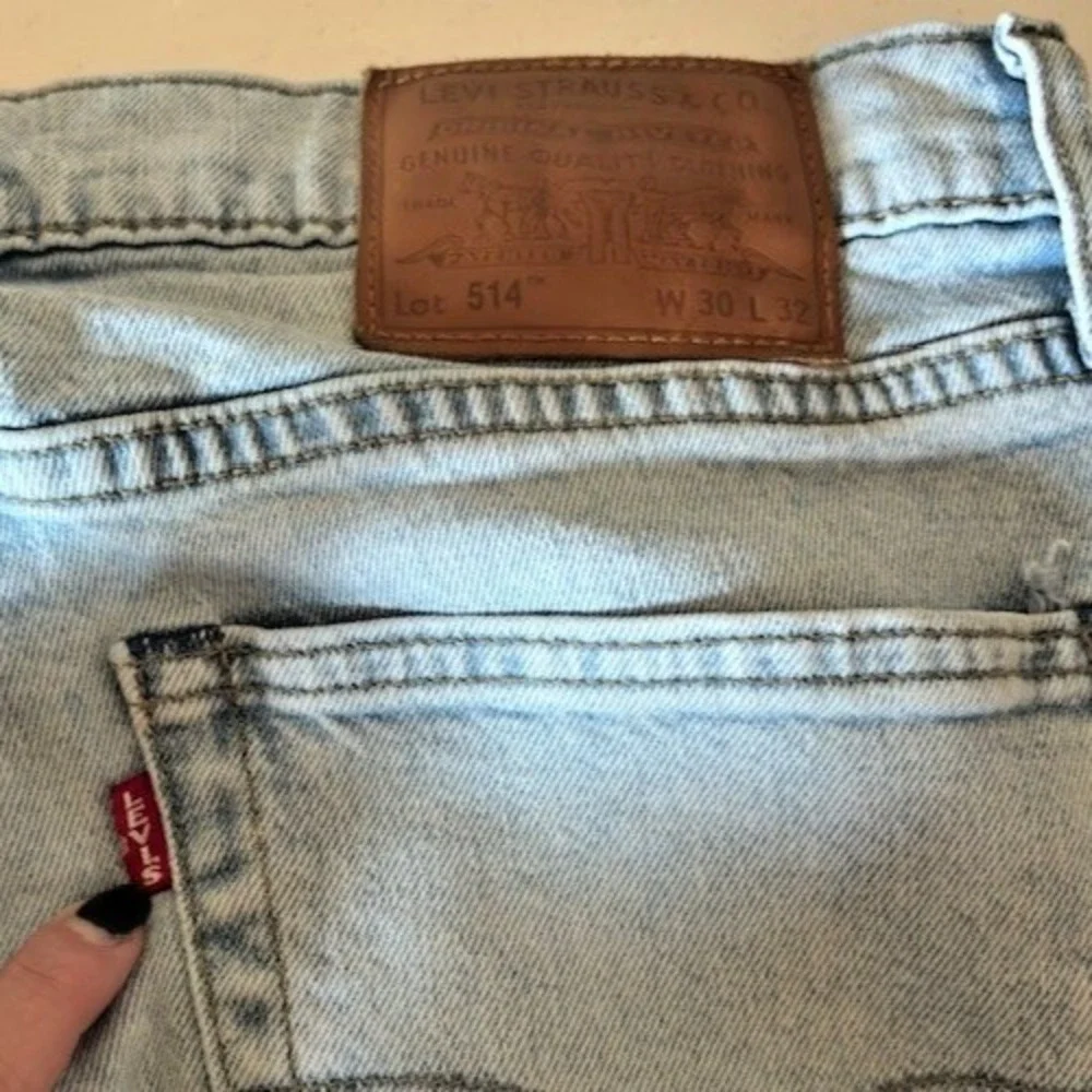 Levi's 514 Straight Leg Jeans 30x32 Light Wash Classic Denim Men's